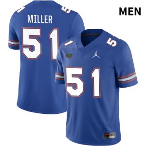 Men's Florida Gators #51 Ventrell Miller NCAA Jordan Brand Royal NIL 2022 Authentic Stitched College Football Jersey HUD7562OQ